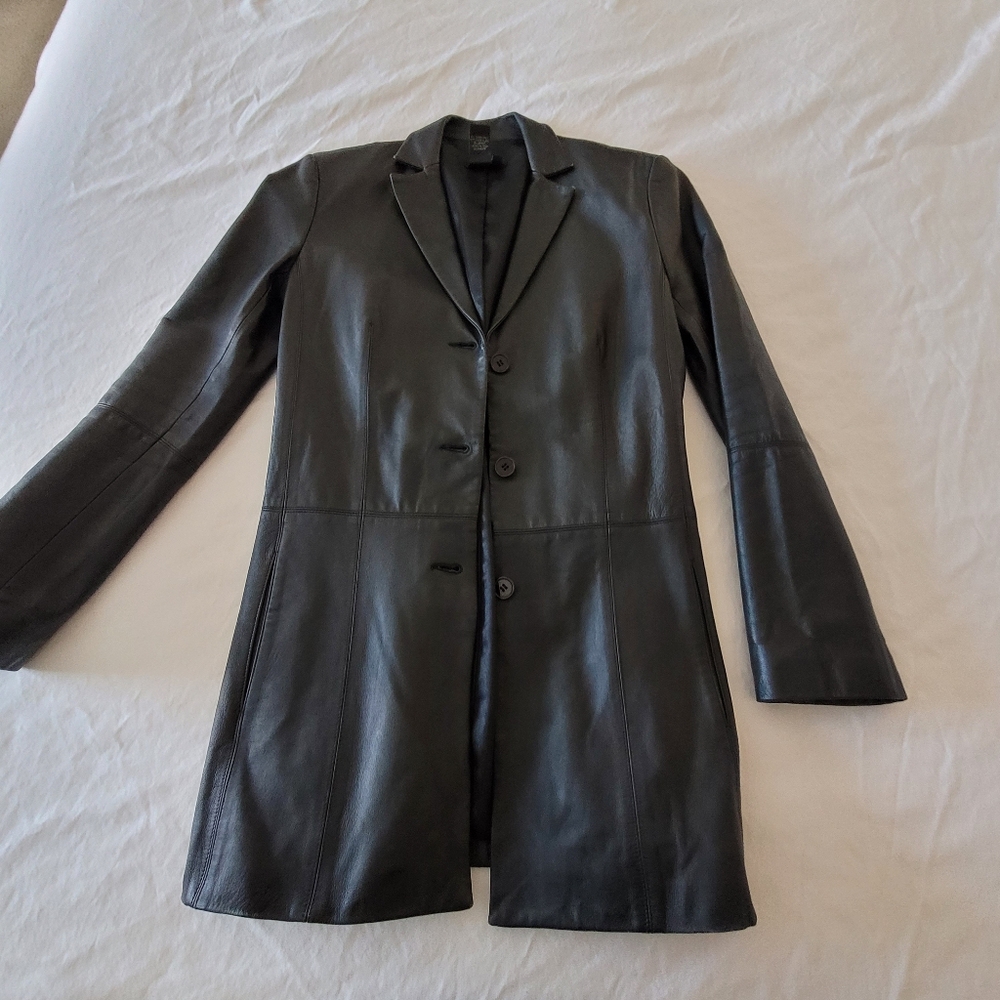 Black Leather Blazer size 2